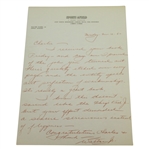 Walter Hagen, Jr. Signed Handwritten Letter to Charles Price - November 12, 1962 JSA ALOA
