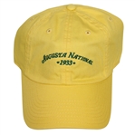 Augusta National Golf Club Member Yellow 1933 Caddy Hat