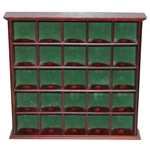 Classic Wooden Golf Ball Display Rack - Holds 25 Golf Balls