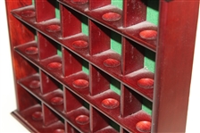 Classic Wooden Golf Ball Display Rack - Holds 25 Golf Balls