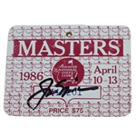 Jack Nicklaus Signed 1986 Masters Badge #X13201 JSA ALOA