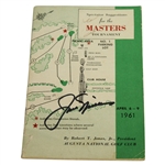 Jack Nicklaus Signed 1961 Masters Spectator Guide JSA ALOA