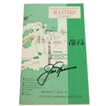 Jack Nicklaus Signed 1974 Masters Spectator Guide JSA ALOA
