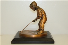 Balfour Pinehurst Putter Boy Bronze Sundial Statue