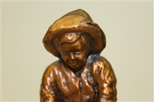 Balfour Pinehurst Putter Boy Bronze Sundial Statue