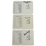 Byron Nelson, Doug Ford, & Billy Casper Signed Augusta National Scorecards JSA ALOA