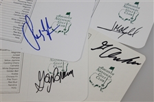 Archer, Lyle, Brewer, & Olazabal Signed Augusta National Scorecards JSA ALOA