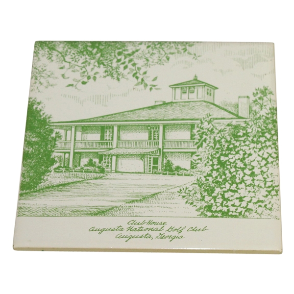 Augusta National Golf Club Clubhouse Green & White Hot Plate