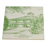 Augusta National Golf Club Clubhouse Green & White Hot Plate