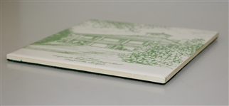 Augusta National Golf Club Clubhouse Green & White Hot Plate