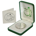1993 Masters Tournament Limited Edition Silver Coin in Original Box with Note