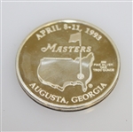 1993 Masters Tournament Limited Edition Silver Coin in Original Box with Note