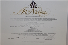 Jack Nicklaus Signed Ltd Ed 'Art of Nicklaus' Masters Hand Print Giclée Framed JSA ALOA