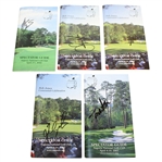 Five Masters Champions Signed Spec Guides - Watson, Couples, Mize, Lyle, & Crenshaw JSA ALOA