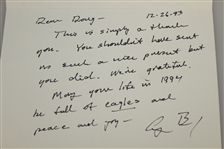 41st President George H. W. Bush Handwritten, Fully Signed Thank You Card to Doug Sanders JSA ALOA