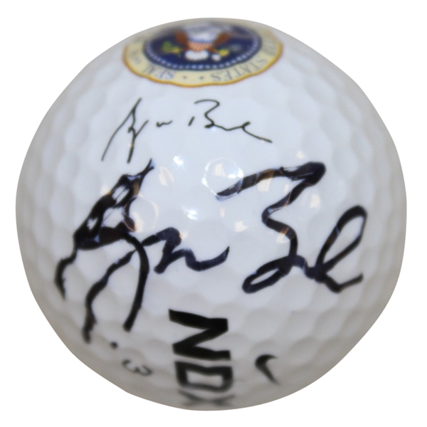 43rd President George W. Bush Signed Presidential Logo Golf Ball JSA ALOA