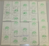 Twenty Ben Hogan Signed Shady Oaks Country Club Member Checks/Receipts JSA ALOA