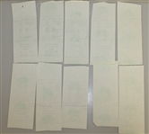 Twenty Ben Hogan Signed Shady Oaks Country Club Member Checks/Receipts JSA ALOA