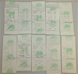 Twenty Ben Hogan Signed Shady Oaks Country Club Member Checks/Receipts JSA ALOA