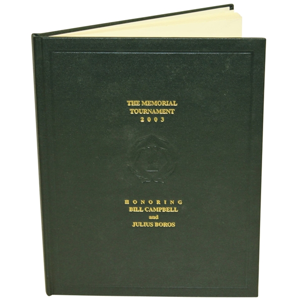 2003 Memorial Tournament Ltd Ed Book Honoring Bill Campbell and Julius Boros #67/250