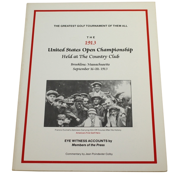 The 1913 US Open at The Country Club Eyewitness Press Accounts Book - Excellent Condition