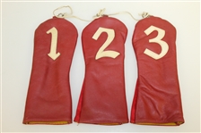 1950's Wilson Red Head Covers #1, 2, & 3 in Original Box - Never Used Condition