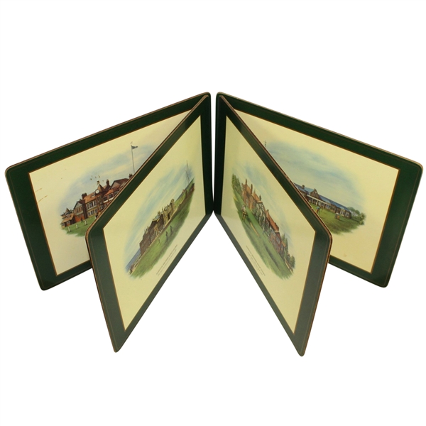Set of Four Cork Board Pimpernel Famous British Golf Clubs Placemats - 12" x 16"