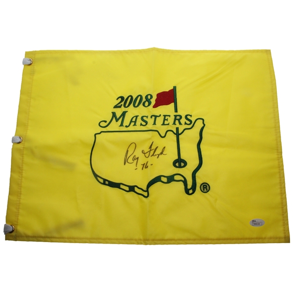 Ray Floyd Signed 2008 Masters Embroidered Flag with 76 Notation JSA #M48118