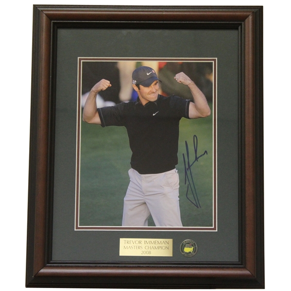Trevor Immelman Signed Masters Shot Display - Framed JSA ALOA