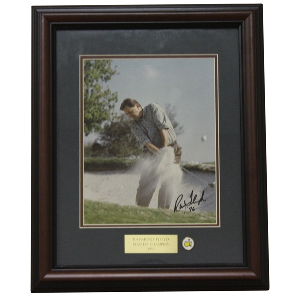 Ray Floyd Signed Masters Shot Display with Notation - Framed JSA ALOA