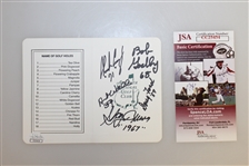 Multi-Signed Augusta National Golf Club Scorecard - JSA AOLA