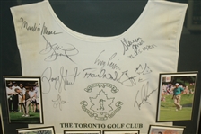 Multi-Signed Toronto Golf Club Caddy Bib by Payne Stewart & Others - Framed PSA/DNA #B99119