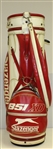 Match Used Seve Ballesteros Red/White Slazenger Golf Bag - 1985 Suntory World Match (Seve Wins!)