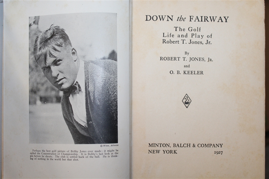 Robert Bobby T. Jones Jr. & O.B. Keeler Signed 1927 'Down The Fairway' Book JSA ALOA