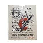 David Graham Signed 1979 PGA Championship at Oakland Hills Ticket JSA ALOA