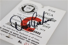 David Graham Signed 1979 PGA Championship at Oakland Hills Ticket JSA ALOA