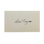 Ben Hogan Signed Index Card JSA ALOA