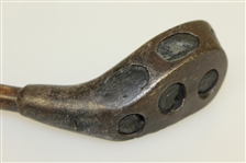 Thomas Vesey Steel Open Face Metal Head Wood with Gutta Percha Weighted Mashie w/ Metal Head