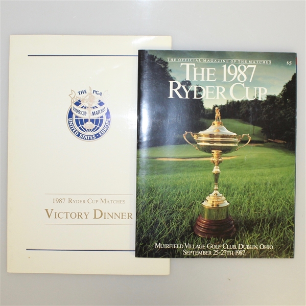 1987 Ryder Cup Program & Dinner Menu