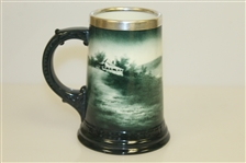 Circa 1900 Lennox Green Golf Scene Mug w/Gold Rim