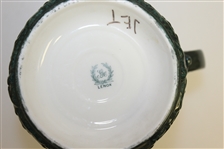 Lennox Golf Scene Mug - Green w/ Gold Rim & Ornate Trim