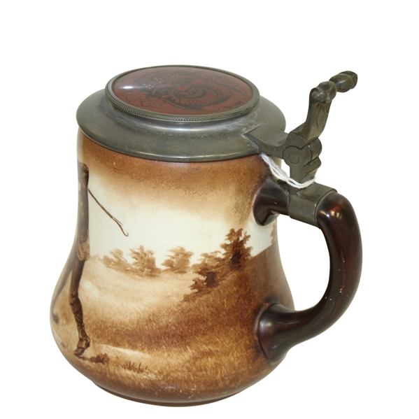 OHara Dial Golf Scene Mug - Brown w/ Lid