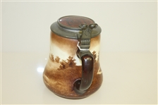 O'Hara Dial Golf Scene Mug - Brown w/ Lid
