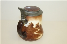 O'Hara Dial Golf Scene Mug - Brown w/ Lid