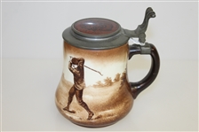 O'Hara Dial Golf Scene Mug - Brown w/ Lid