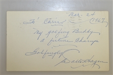 Walter Hagen & Archie Compston Signed with Sepia Tone Wire Photo JSA ALOA