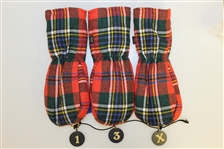 Old Course At St. Andrews 1995 Open Red Tartan Club Head Covers - 1, 3, Utility