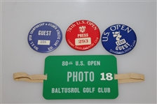 US Open Badges - '76-'78, '80, '83-'90