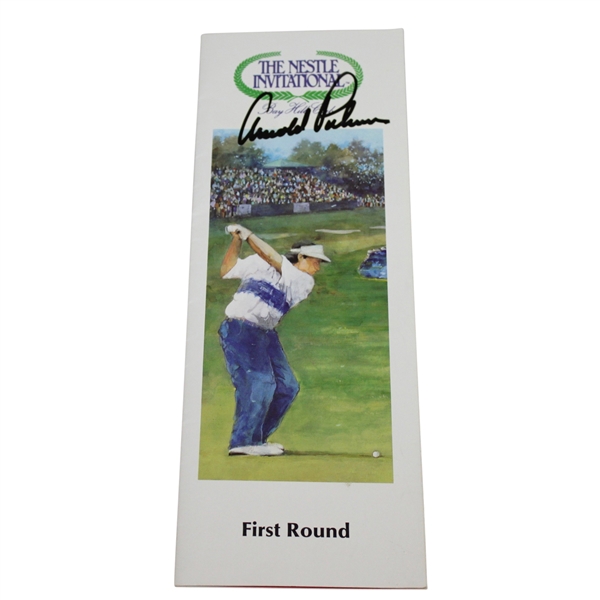 Arnold Palmer Signed 1991 Nestle Invitational Pairing Guide JSA ALOA