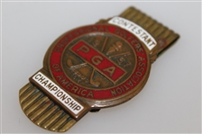 1957 PGA Championship Contestant Player Money Clip Badge - Lionel Herbert Winner